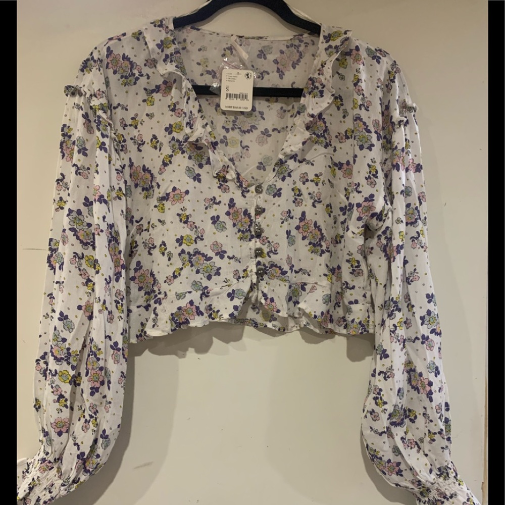Free people peasant ruffle top